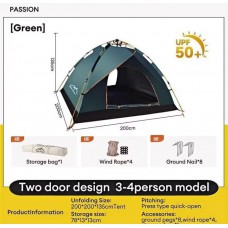 Tenda camping Perlindungan terhadap hujan dan angin saat berkemah di luar ruangan tenda camping 4 orang